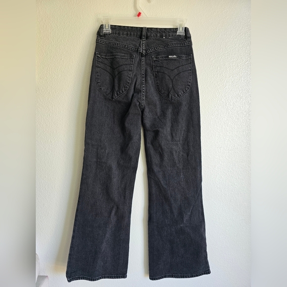 ROLLA'S Black Flare Denim Jeans - Picture 3 of 12